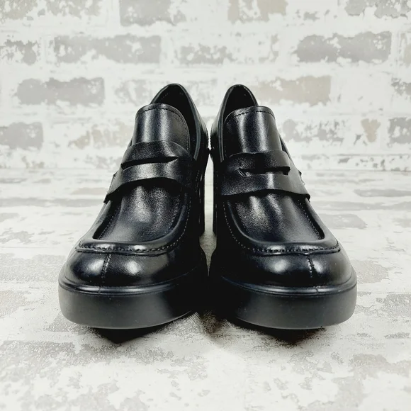 NEW Ecco Shape Sculptured Motion Pump Black Leather Penny Chunky